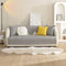 Minimalist All-Season Solid Cotton Geometric Quilted Anti-Slip Couch Cover