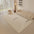 Creamy Striped Minimalist Modern Cashmere Rug