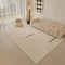 Creamy Striped Minimalist Modern Cashmere Rug
