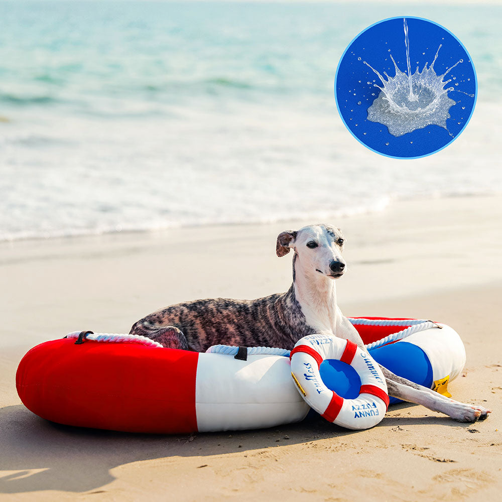 Summer Cooling Waterproof Boat-Shaped Pet Bed with Pillow – Chill Raft