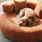 Luxe Diamond Velvet Removable Orthopedic Donut Dog Bed With Pillow - DreamNest