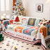 Cubierta de sofá decorativa de punto de punto de Jacquard suave con temas de Navidad