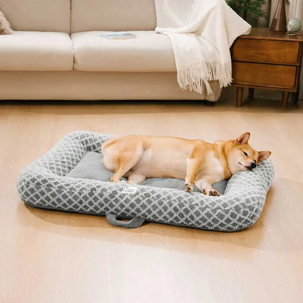 Diamond Plaid Dual-Sided Multi-Use Plush Pet Mat - ComfyEase