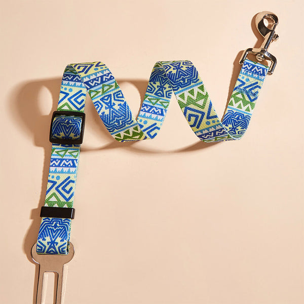 Adjustable Printed Nylon Dog Leash Pet Car Seat Belt
