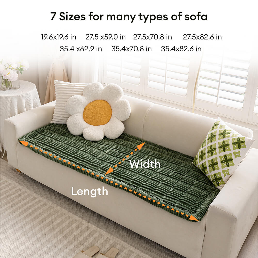 Lazy Soft Flannel Breathable Pet Mat Non-slip Couch Covers