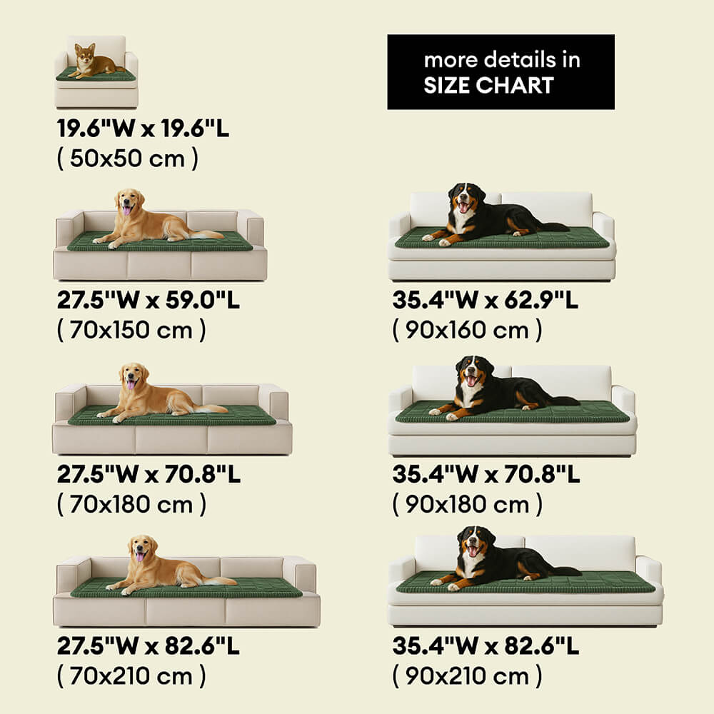 Lazy Soft Flannel Breathable Pet Mat Non-slip Couch Covers