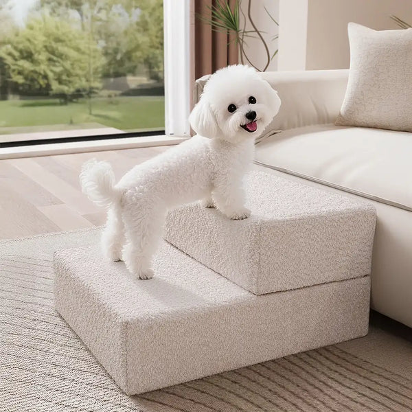 Chenille Durable Scratch-Resistant Foldable Blocks Multi-Level Dog Stairs