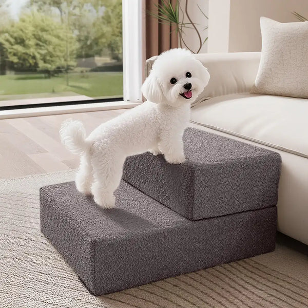Chenille Durable Scratch-Resistant Foldable Blocks Multi-Level Dog Stairs