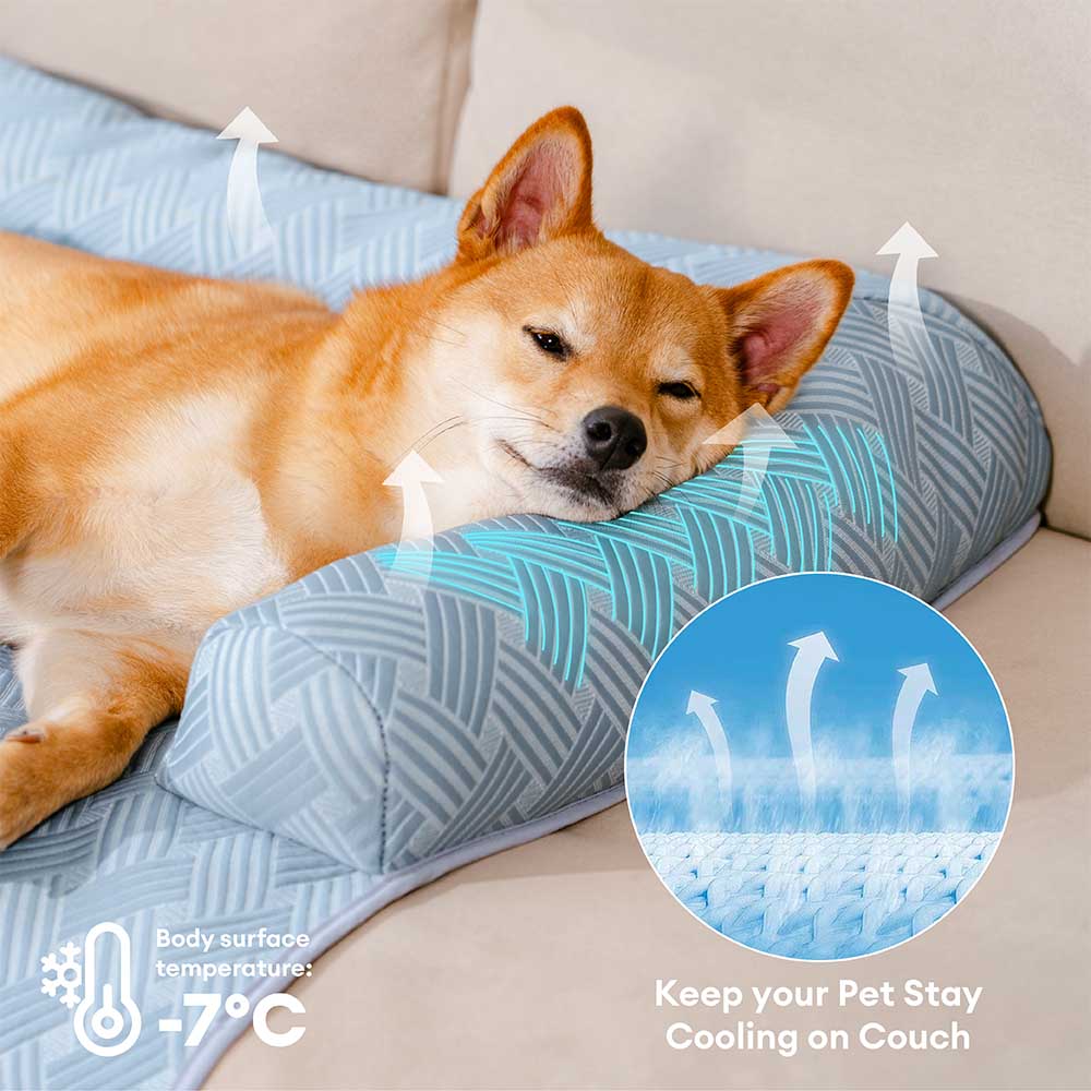 Cooling Non-Slip Bolster Dog Mat Couch Cover – Chill Guard