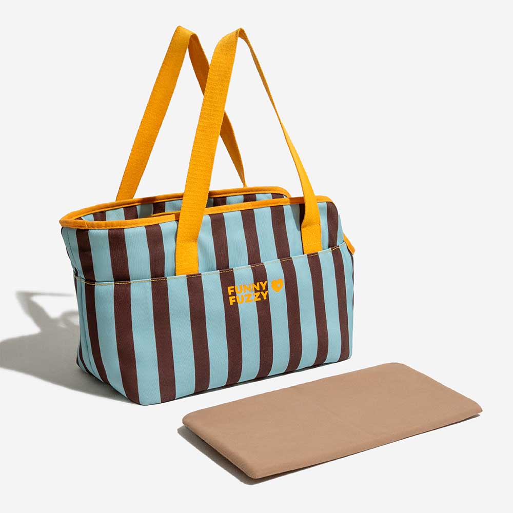 Stripe Eco-friendly Waterproof Breathable Mesh Safe Pet Carrier - CityBreeze