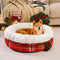 Classic Jacquard Plush Donut Dog Bed - Snuggle Den
