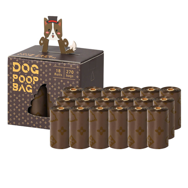 Coffee Flavor Dog Poop Bags with Reminder Sticker Inside