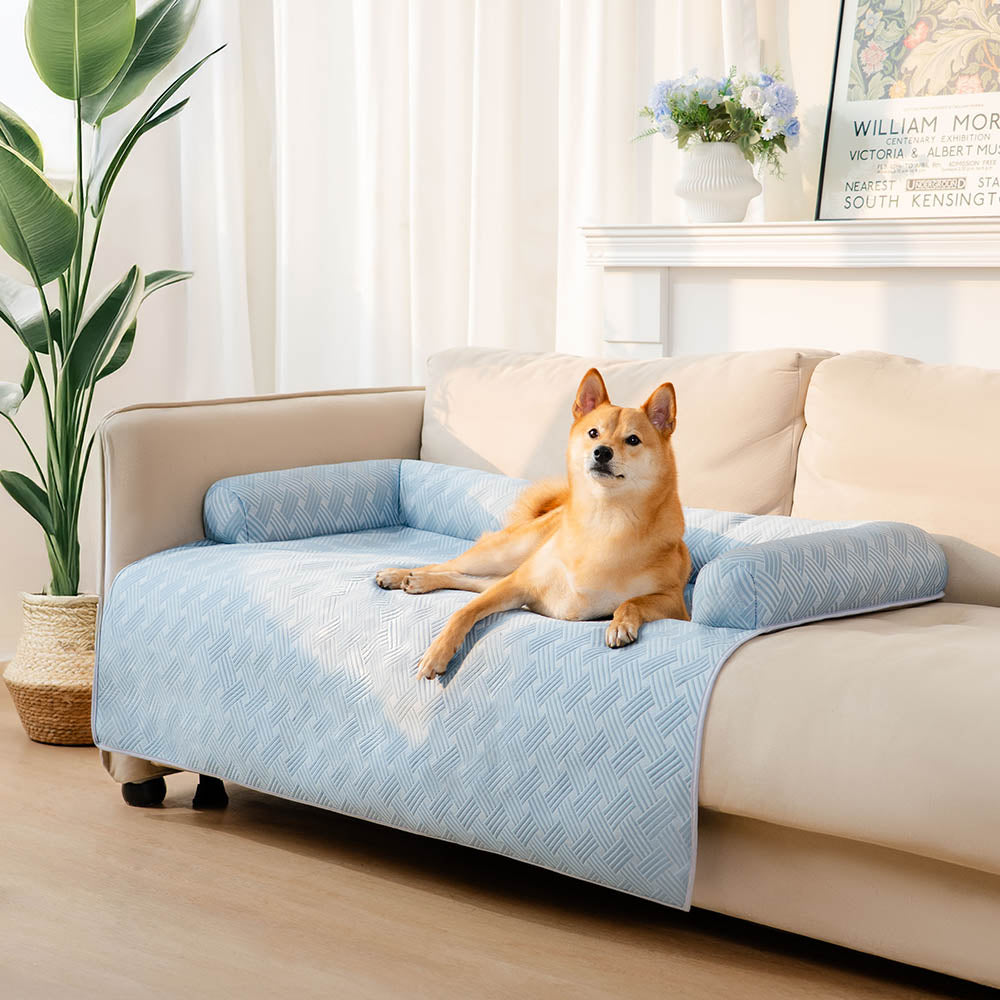 Cooling Non-Slip Bolster Dog Mat Couch Cover – Chill Guard