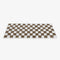 Cream-colored Large Plaid Square Fuzzy Pet Dog Mat Bed Couch Cover