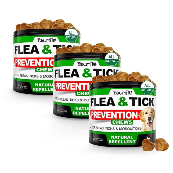 Dog Flea and Tick Treatment Chewable Supplement - Chicken Flavor