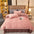 Elegant Botanical Pattern Milk Velvet Bed Sheet Set