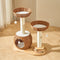 All-Season Natural Rattan Woven Cat Bed Solid Wood Large Cat Tree