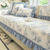 Chenille Floral Ruffle Design Anti-Slip Couch Cover