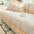 Chenille Floral Ruffle Design Anti-Slip Couch Cover