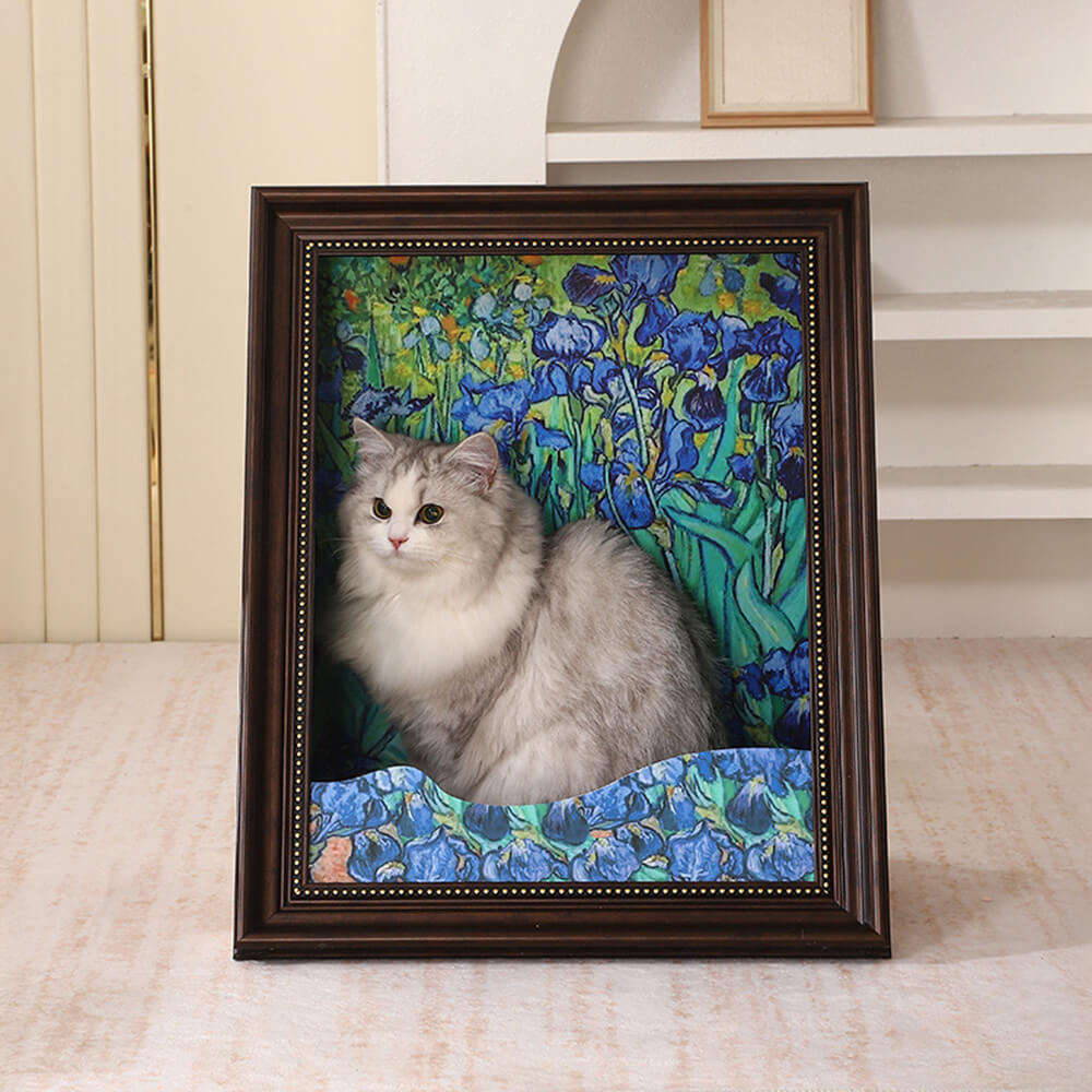 Classic Oil Painting Art-Inspired Decor 3D Cat Scratcher Cat Bed