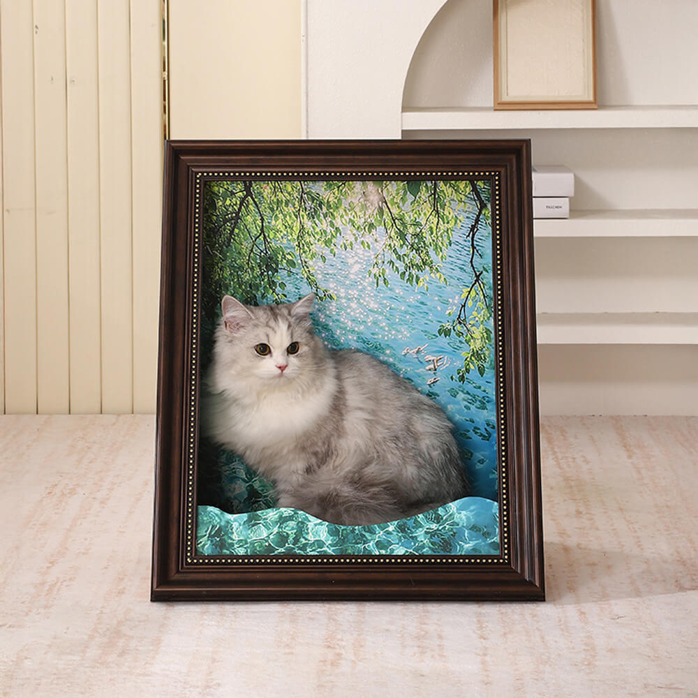 Classic Oil Painting Art-Inspired Decor 3D Cat Scratcher Cat Bed