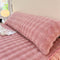 Comfortable Bubble Faux Rabbit Fur Extended Rest Headboard Pillow