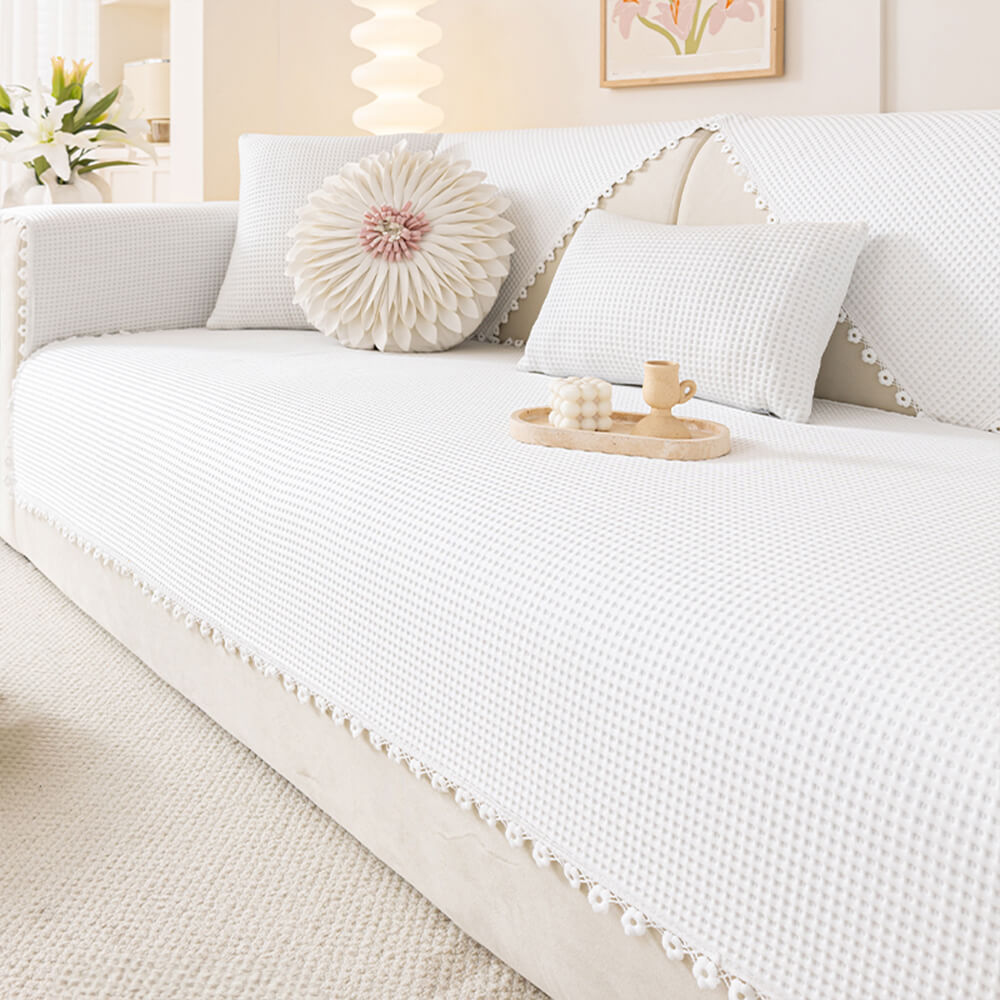 Cooling Pad Design with Delicate Lace Trim and Icy Touch Couch Cover
