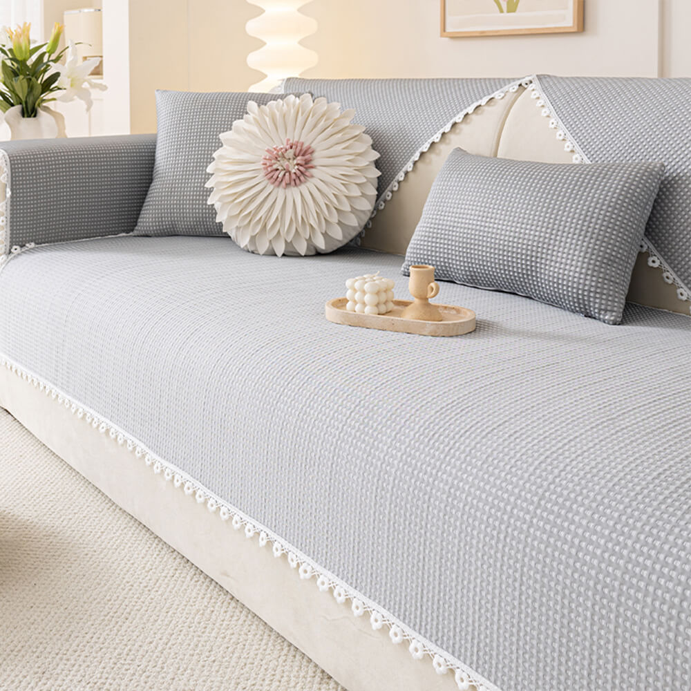 Cooling Pad Design with Delicate Lace Trim and Icy Touch Couch Cover