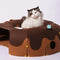 Donut-Shaped Felt Play Tunnel for Cats – Fun and Cozy Cat Tunnel