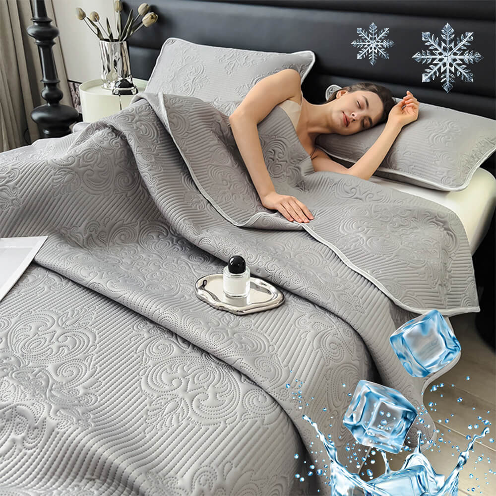 European Style Lightweight Breathable Cooling Throw Blanket for People & Pets