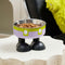 Fun Overalls Design Non-Slip Elevated Large Capacity Dog & Cat Bowl