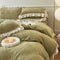 Luxury Carved Milk Velvet Warm Anti-Static Bed Sheet Set