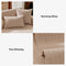 Minimalist Waterproof Wheat Stripe Design Chenille Couch Cover