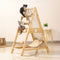 Modern Wooden Cat Tree Funny Scratching Post with Hammock Climbing Net