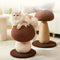 Mushroom-Shaped Natural Sisal Scratching Post for Large Cats