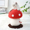 Mushroom-Shaped Natural Sisal Scratching Post for Large Cats
