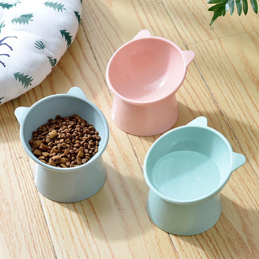 Nordic Style Elevated Anti-Choke Anti-Spill Slanted Feeding Cat & Dog Bowl