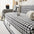 Retro Gingham Pattern Chenille with Decorative Tassels Throw Couch Cover