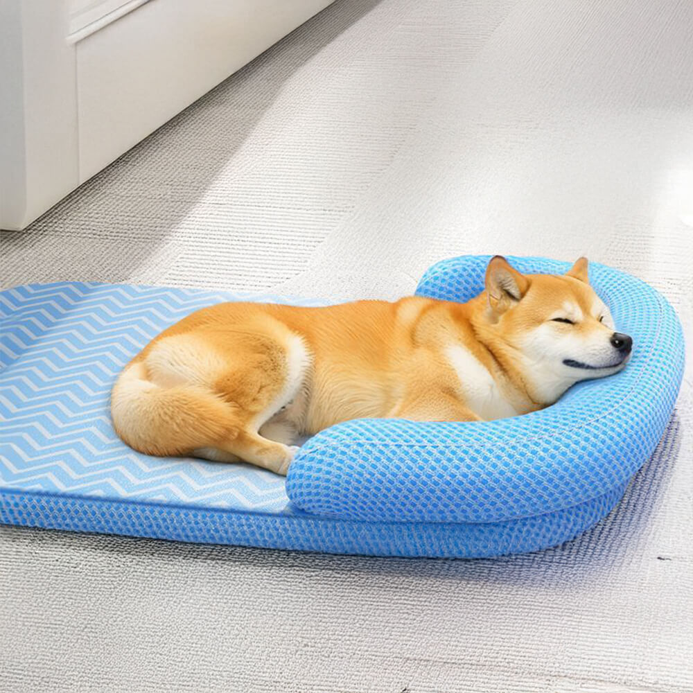 Scratch-Resistant Waterproof Breathable Neck-Support Dog Bed