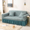 Seersucker Non-Pilling Romantic Skirted Magic Couch Cover