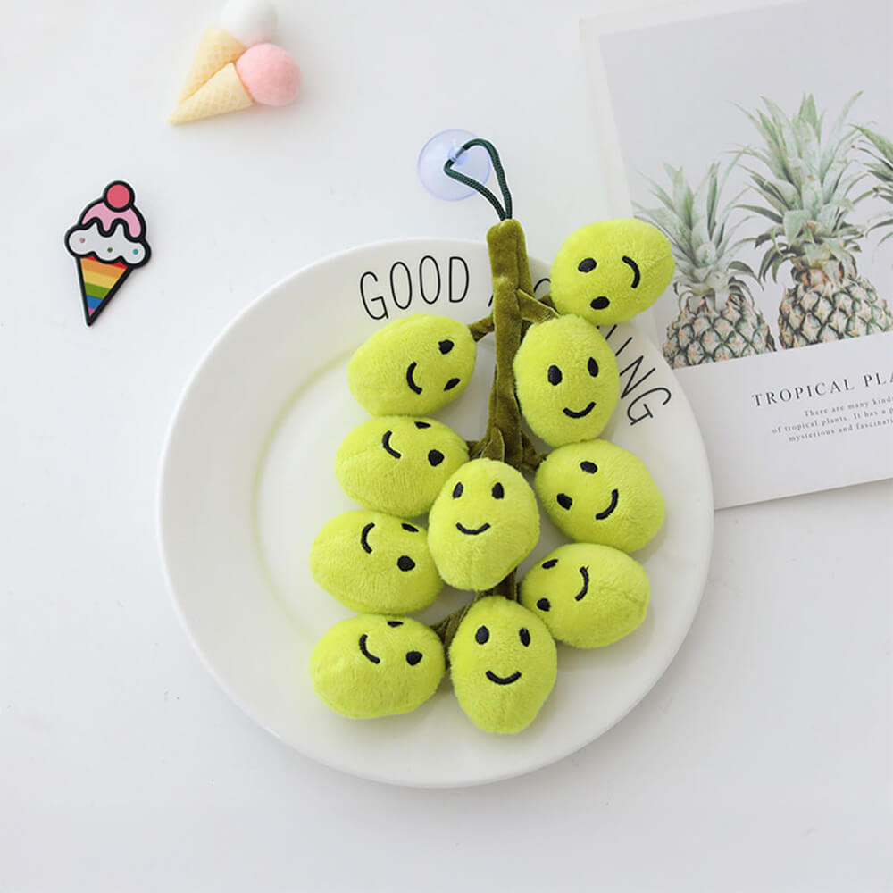 Soft and Interactive Grape Shaped Squeaky Dog Toy