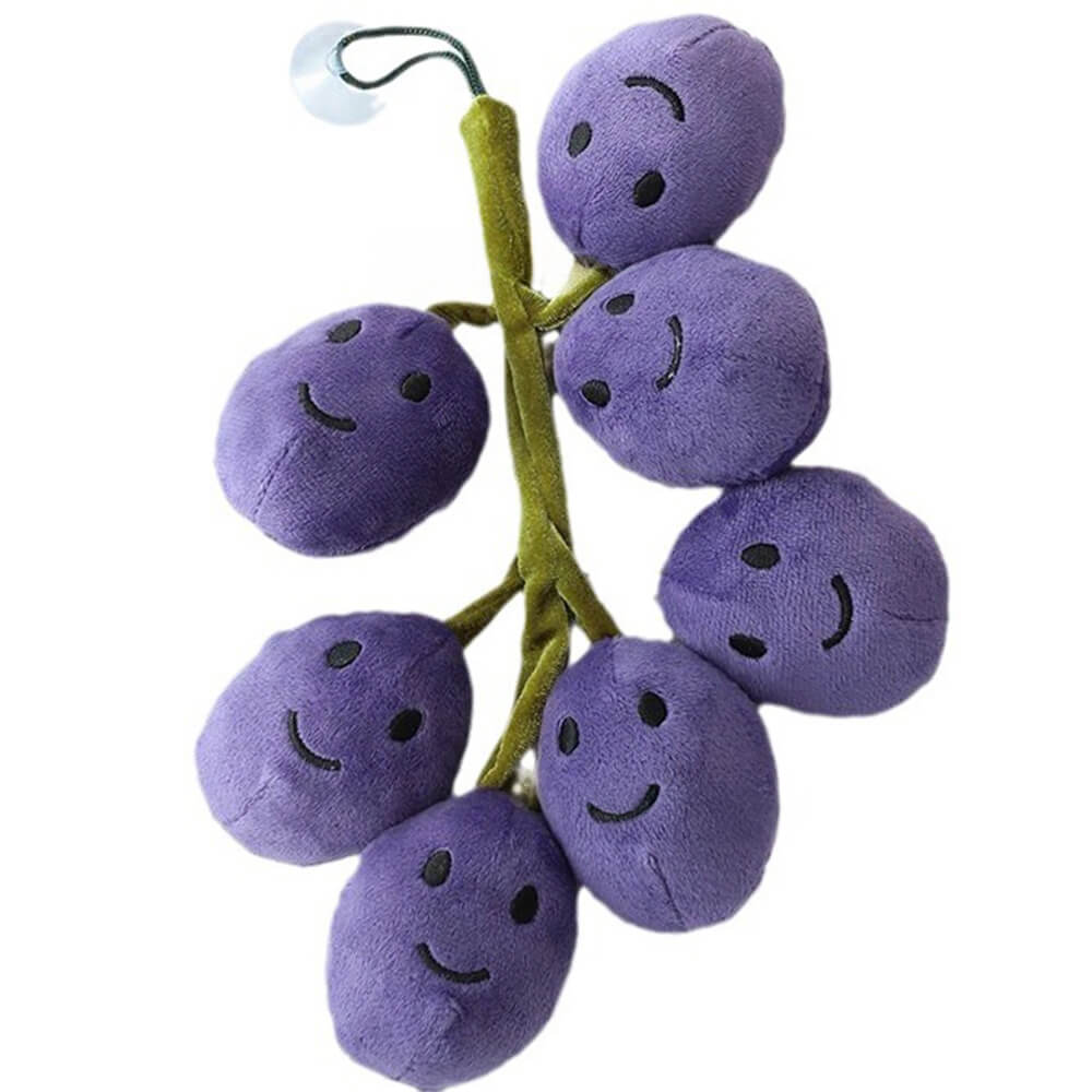 Soft and Interactive Grape Shaped Squeaky Dog Toy