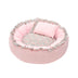 Vintage Pastoral Floral Cozy Round Cat Bed