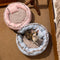 Vintage Pastoral Floral Cozy Round Cat Bed
