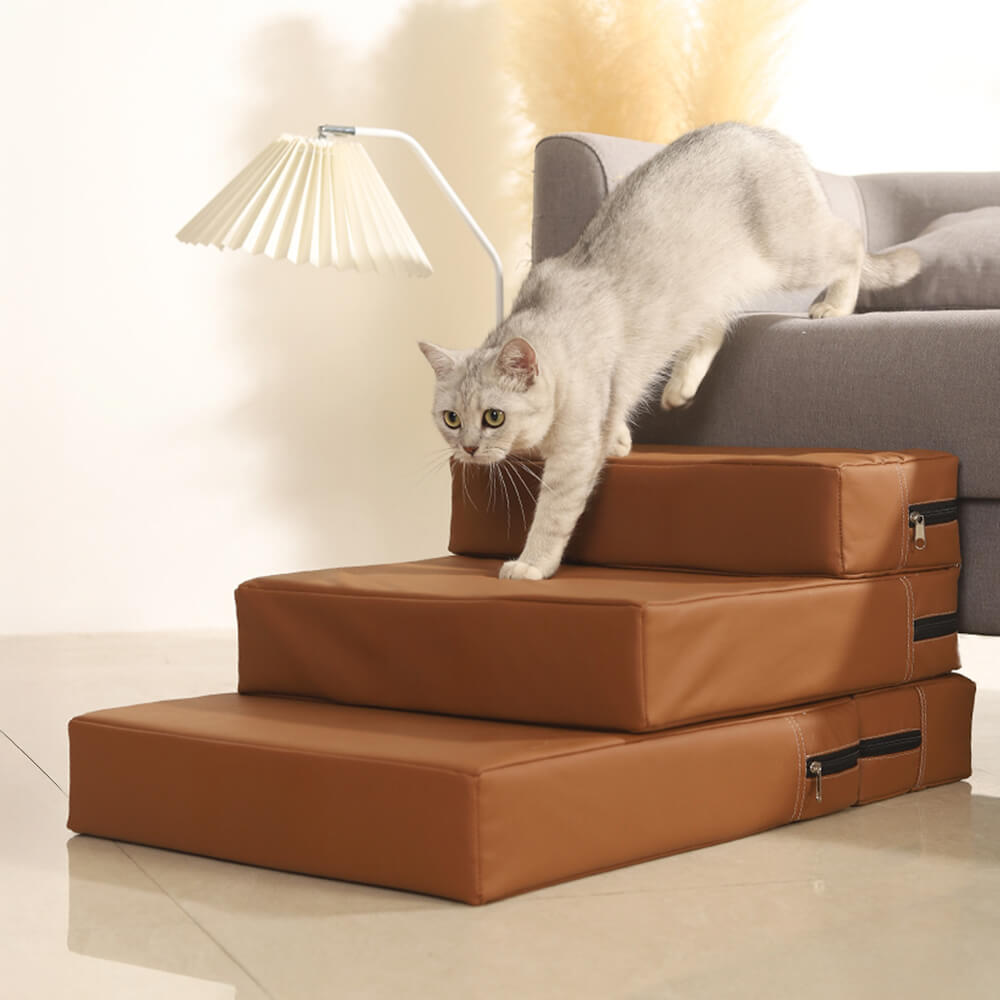 Waterproof Washable PU Leather Modular Multi-Level Pet Stairs