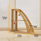 Solid Wood Cat Scratching Post with Space Capsule and Climbing Net