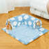 Cloud Pattern Plush Spacious Cat Tunnel Sleep Mat Bed