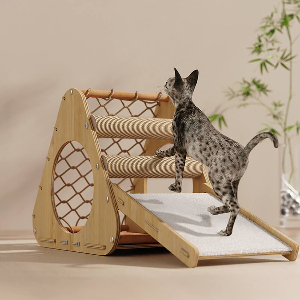 Durable Sisal Cat Scratching Board with Sloped Climbing Ramp