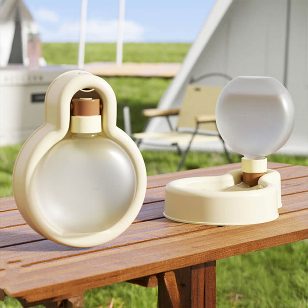 Portable Leak Proof Outdoor Folding Pet Water Bowl Dispenser