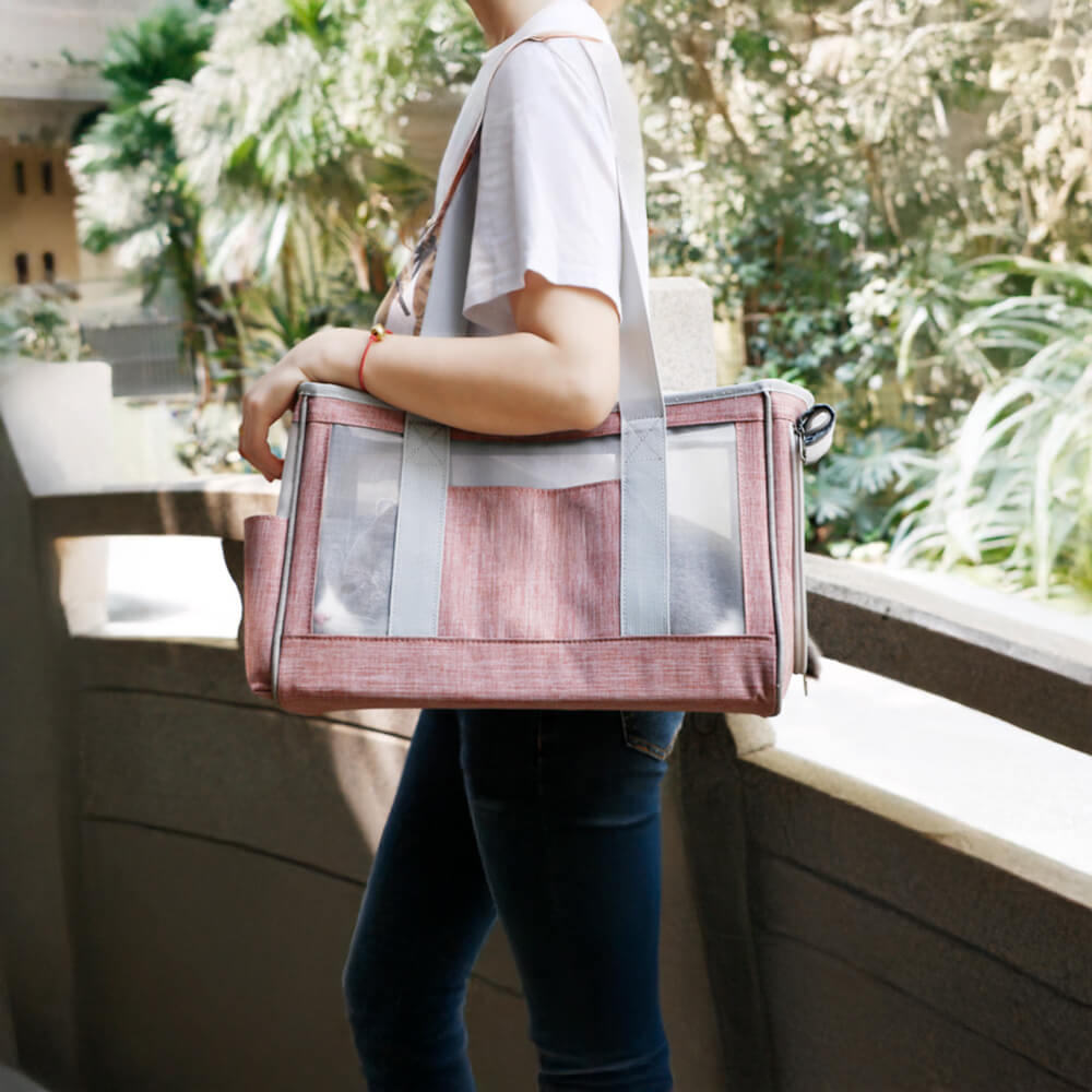 Breathable Mesh Travel Handbag Crossbody Cat Bag